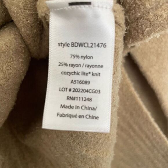 BAREFOOT DREAMS CozyChic Lite Half Zip Tunic Sweater Top Biscotti 2X - Picture 3 of 4